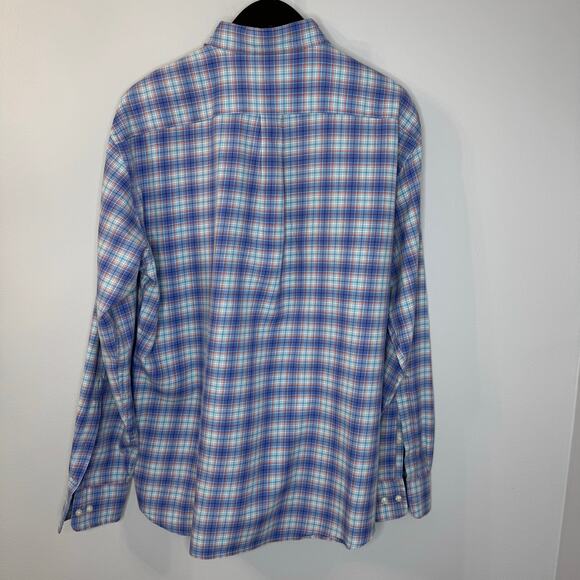 Peter Millar Men's Whitby Coast Plaid Button Down Blue Shirt Preppy Sz. XL - Picture 6 of 10